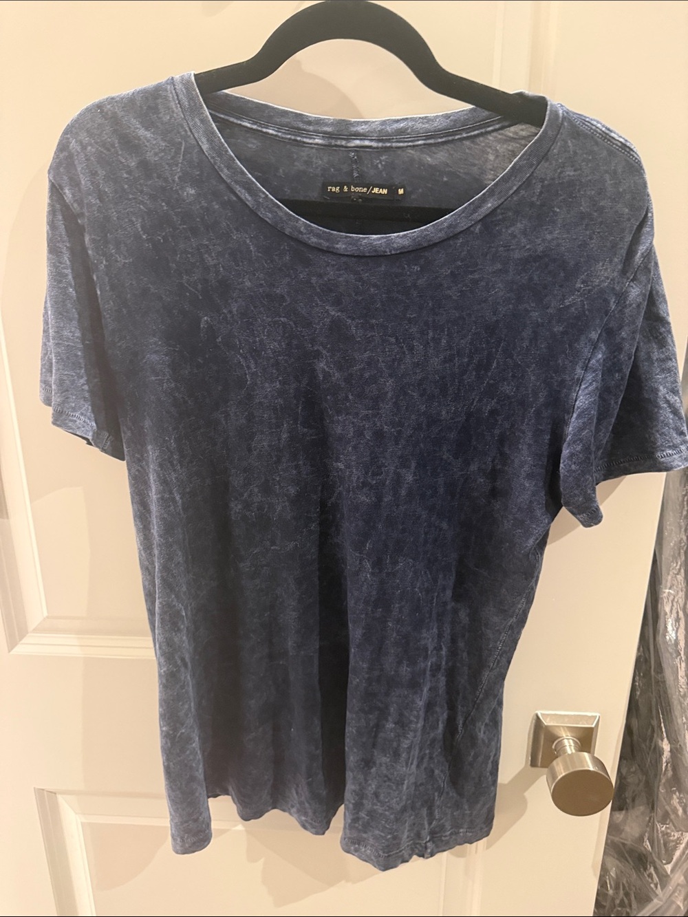 rag & bone Distressed Navy Short-Sleeve Tee